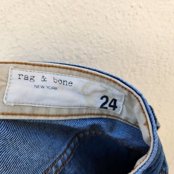Rag & Bone Piper Low-Rise Straight Hermosa Slim Fit Mid Indigo Jean - Picture 8 of 9